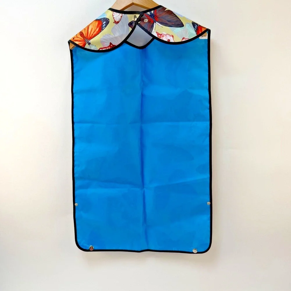 Beautiful Butterfly 3Pack Adult Bibs Waterproof & Easy-Clean Clothing Protectors
